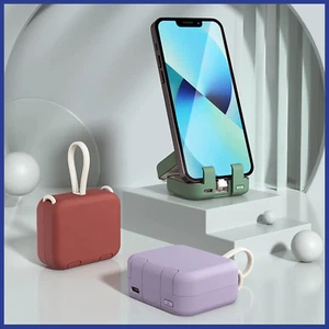 Mini Power Bank&Phone Holder Portable Wireless Charging Treasure Phone Holder - Picture 1 of 14