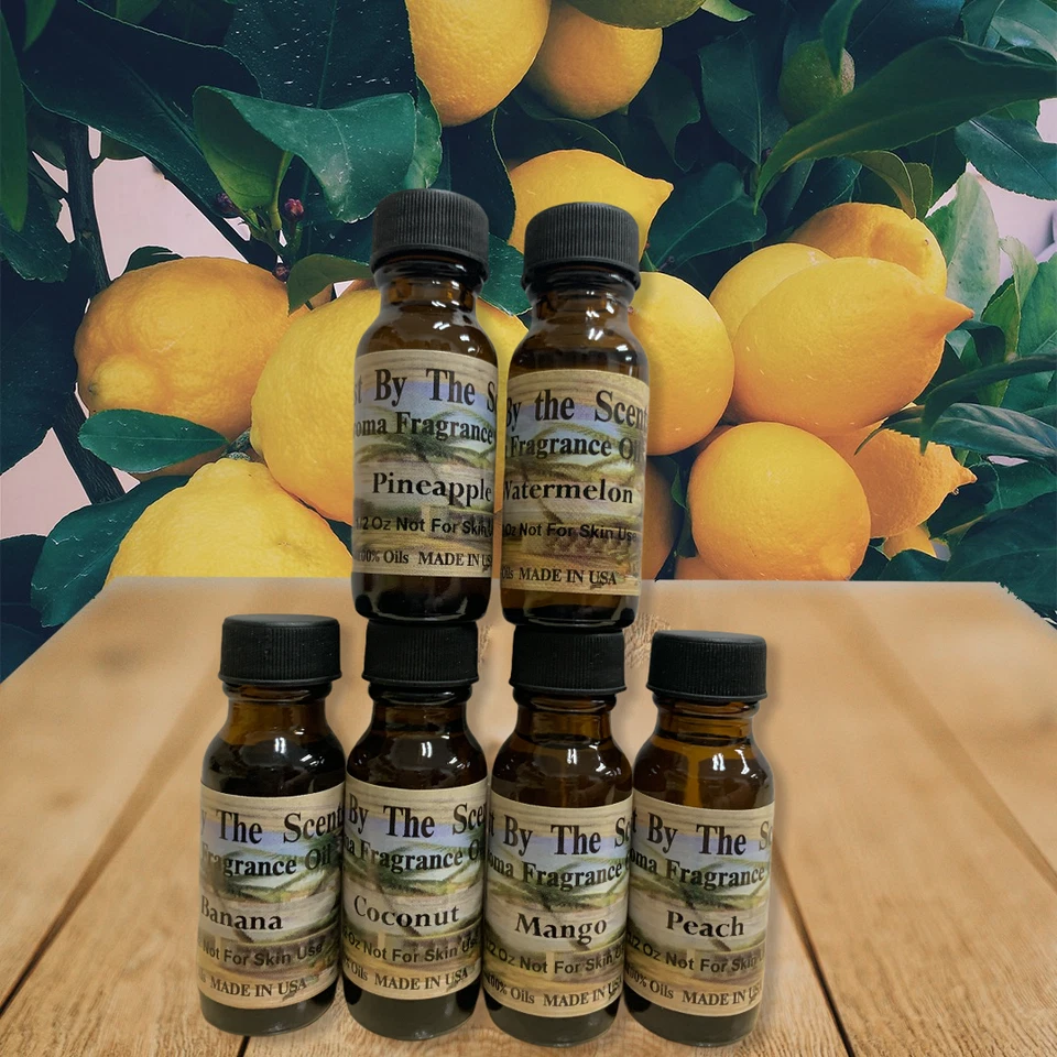 Set Of 6 Tropical Fruits Scents Fragrance Oil 1/2 Oz Free Shipping USA SELLER - Image 1 of 1