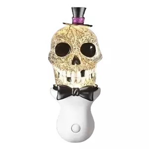 Halloween Skull Nighlight Plastic Electric Bow Tie - Picture 1 of 4