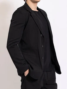 YOHJI YAMAMOTO POUR HOMME BUTTON DETAIL JACKET S/S 2025 (NEW + TAGS) - Picture 1 of 16