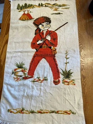 Vintage Cannon Towel Davy Crockett With Fringe - Image 1 of 4