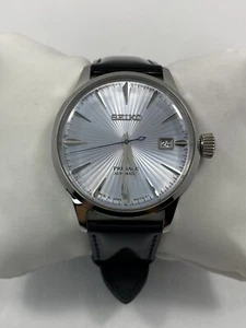 Seiko Presage Cocktail Time Automatic Blue Dial Leather Strap Men's Watch SRPB43 - Picture 1 of 14