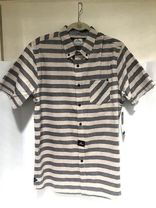 NEW RIP CURL Men's Colby Short Sleeve SHIRT LARGE NAVY COTTON D203 - Picture 1 of 3
