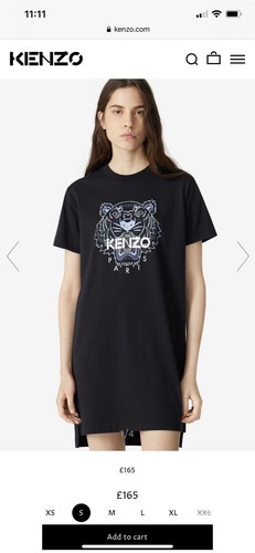 Abito Kenzo Tiger' T shirt nero taglia S