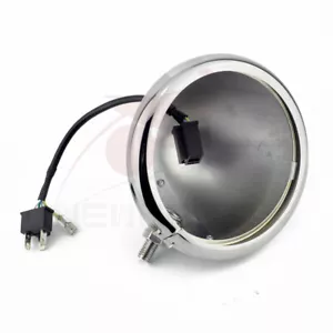 5 3/4 pulgadas. Montaje de cubo de carcasa de faro cromado de 5,75" para Harley - Imagen 1 de 6