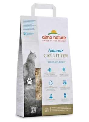 Litière Naturelle En Fibres Végétales Pour Chat Almo Nature 4 KG Biodégradable - Photo 1/4