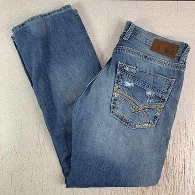 Jeans de mezclilla con hebilla BKE Carter Bootcut desgastados lavado medio para hombre 32R (33x31) Foto 1 de 4