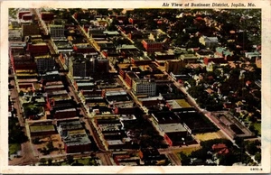 Postal de JOPLIN, Missouri MO Business District vista de pájaro c1953 - Imagen 1 de 2