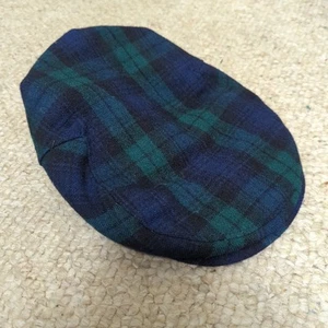 Vintage Newsboy Cap Thinsulate Lined Large Green Tartan Plaid Ear Flaps Hunting - Picture 1 of 11