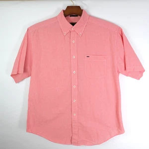 Colours Alexander Julian Men’s Shirt L Button Down Short Sleeve Vintage Red - Picture 1 of 4