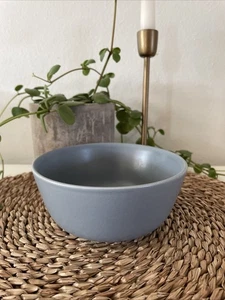 IKEA DINERA Slate Smoke Blue Gray Coupe Cereal Soup Bowl Matte 801.525.51 - Picture 1 of 4