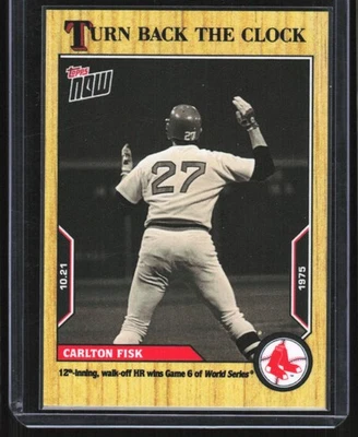 2022 Topps Now Turn Back the Clock Carlton Fisk Boston Red Sox #205 - Image 1 of 2