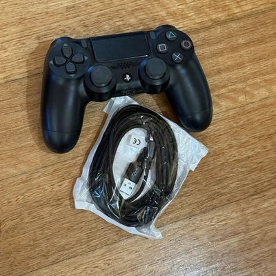 Sony PlayStation 4 Black Genuine Wireless Controller PS4 Model CUH-ZCT1E Shock - Image 1 of 4