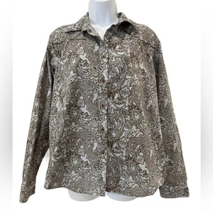Rockies türkis und braun Paisley Damen Western Hemd. XL - Bild 1 von 7