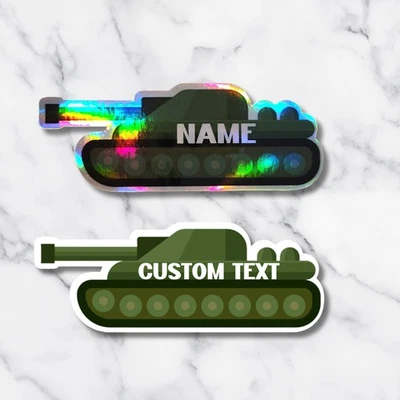 KWL CREATIONS Custom Name Tank Sticker – Personalized Army Tank Vinyl Sticker, Military Gift