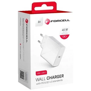 Forcell Caricabatterie Originale Usb-c 45w Per Htc Desire 19s 20 Pro 20+ 21 22 - Foto 1 di 6