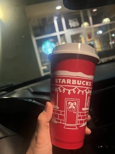 NUEVO Starbucks Navidad 2025 Taza Roja Día 16oz Navidad Vacaciones Reutilizable Café Temprano - Imagen 1 de 3