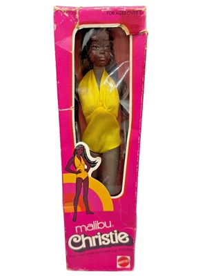 BK~ MUÑECA BARBIE 1975 VINTAGE NUEVA EN CAJA MALIBU CHRISTIE NEGRA AA 7745 Foto 1 de 4