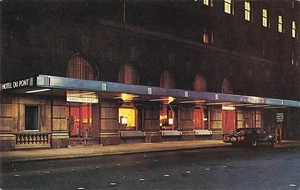 Postal Vista Nocturna Hotel Du Pont Wilmington Delaware - Imagen 1 de 2