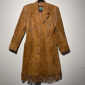 Vintage Pioneer Wear Fransen Lederjacke Gr. 12 Westernwear Rodeo Festival - Bild 1 von 8