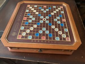 Franklin MInt Scrabble Wooden Game Board - GAME BOARD ONLY