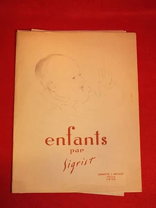 RARE Série de 8 Dessins Enfants par Sigrist Ed. Lematte Boinot 1936 - Imagen 1 de 10