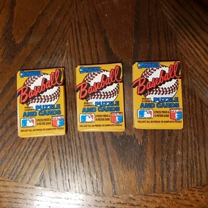 (3) 1987 Donruss Baseball Wax Pack Bonds Bo Jackson McGwire Rookie Year - Picture 1 of 1