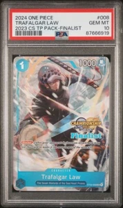 PSA 10 2024 One Piece Trafalgar Law 2023 CS Top Player Pack Finalista - Foto 1 di 3