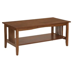 OSP Home Furnishings Sierra Coffee Table with Lower Storage Shelf and Mission... - Picture 1 of 7