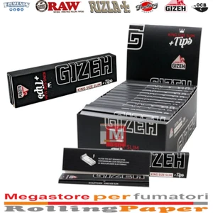 Cartine Gizeh Black King Size Slim Lunghe e Filtri in Carta + Tips Da 26 Llibret - Imagen 1 de 2