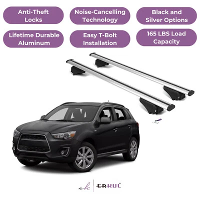 Поперечные дуги багажника на крышу ERKUL для Mitsubishi Outlander Sport 2011-2026 - серебристые - Изображение 1 из 4