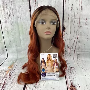 Charleston DRP Copper Glaze Piano Color Wavy Wig Deep Part Lace Front Color Bomb - Picture 1 of 7
