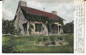 Blockhaus Palmer Park, Detroit, Mich. 1907 gebrauchte Karte Vorderansicht - Bild 1 von 2