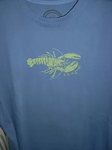 MAGLIETTA NUOVA CON ETICHETTE LIFE IS GOOD UOMO S/S "STAMBED LOBSTER ""....FOR YOUR LOBSTER MAN (S) - Foto 1 di 2