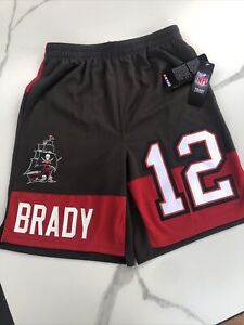 NFL BRADY Tampa Bay Buccaneers Team Apparel YOUTH  Shorts Mens X-Large Red/Gray
