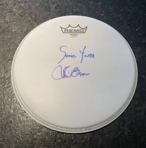 * RICHARD EDSON * signed 10" REMO drumhead * SONIC YOUTH * PROOF * COA * 2 - Picture 1 of 3