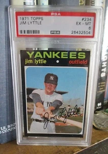1971 Topps #234 Jim Lyttle, New York Yankees PSA EX-MT 6 - Picture 1 of 2