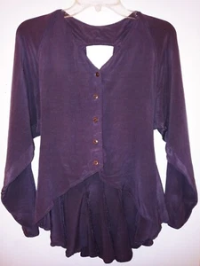 Camicetta vintage anni 80 Audio Futurewear prugna alta bassa taglia 2-4 buone condizioni pulita - Foto 1 di 4