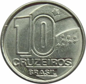 Brazil 10 Cruzeiros Coin KM619 1990 - 1992 - Picture 1 of 2