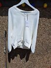 MSCH V neck White Sweatshirt - Size 8/10 (s/m) - New With Tags RRP £64.95