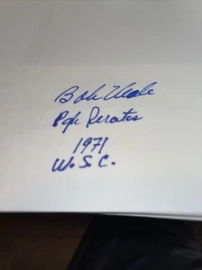 Bob Veale 1971 WS Champs Pittsburgh Pirates Signed 3x5 index Card - Picture 1 of 1