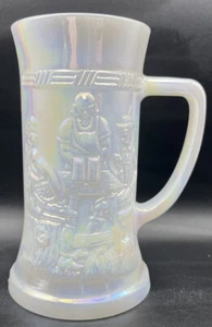 Vintage 50er Jahre Bundesglas IRISIEREND Milchglas Steinkrug Wirtshaus Bar Szene - Bild 1 von 8