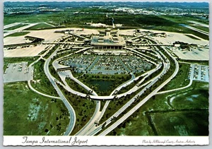 Tampa Florida International Jetport Aerial View Postcard - Bild 1 von 2