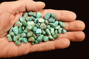 TURQUESA 1/2" 78 Gm Lote 390 Ct Roca Cruda Mineral Espécimen Garganta Chakra Cristal - Imagen 1 de 1
