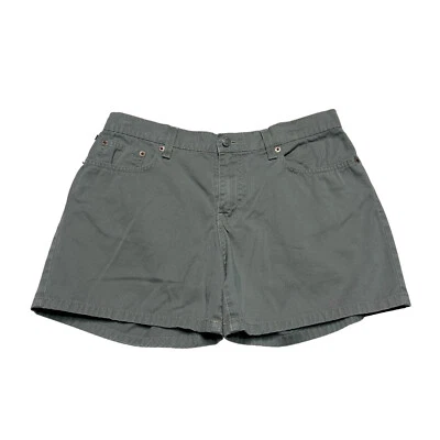 Vintage Polo Jeans Ralph Lauren Shorts Womens Size 8 Gray Chino 5" Mid Rise - Image 1 of 4