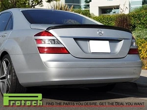 2007-2013 MB W221 S63 AMG Carbon Fiber Trunk Spoiler Lip S350 S450 S550 S600 S65 - Foto 1 di 3