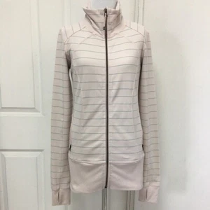 Lululemon Women's Blush Pink Pullover Jacket Striped Size 6 - Picture 1 of 16