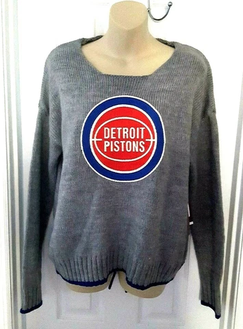 Detroit Pistons Womens Sweater Size Large All Laced Up Touch Alyssa Milano New Cover