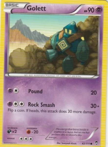 Golett 42/111 Pokemon Card XY Furious Fists 2014 - Picture 1 of 2