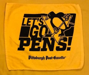 Pittsburgh Penguins Rally Towel NHL Let’s Go Pens Yellow - Picture 1 of 4